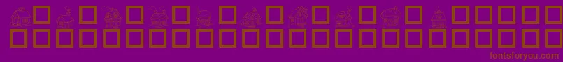 Fonte DestinysLittleHouses – fontes marrons em um fundo roxo