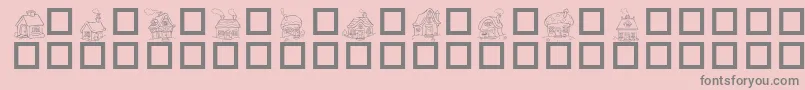 DestinysLittleHouses Font – Gray Fonts on Pink Background