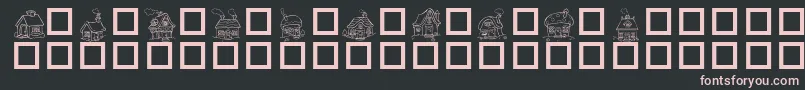 DestinysLittleHouses Font – Pink Fonts on Black Background