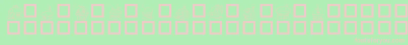 DestinysLittleHouses Font – Pink Fonts on Green Background