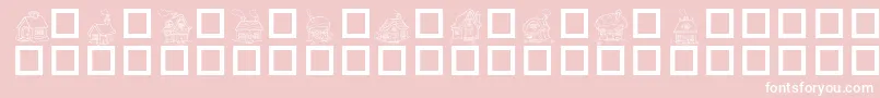 DestinysLittleHouses Font – White Fonts on Pink Background