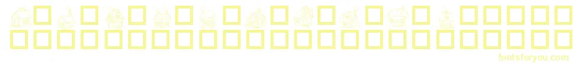 フォントDestinysLittleHouses – 黄色のフォント