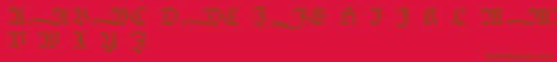 HumboldtfrakturInitialen Font – Brown Fonts on Red Background