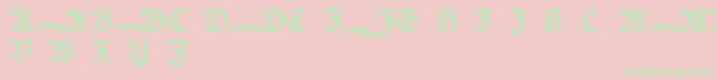 HumboldtfrakturInitialen-Schriftart – Grüne Schriften auf rosa Hintergrund