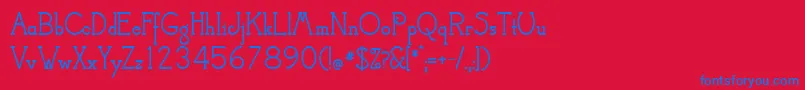 CamelotMfBold Font – Blue Fonts on Red Background