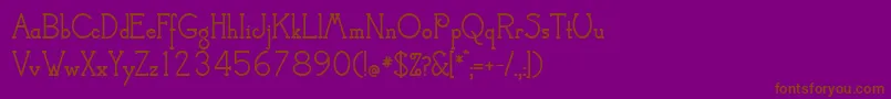 CamelotMfBold Font – Brown Fonts on Purple Background