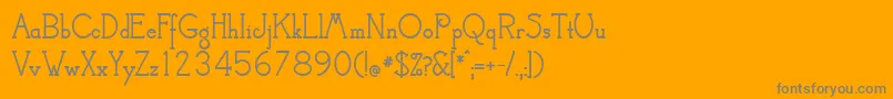 フォントCamelotMfBold – オレンジの背景に灰色の文字