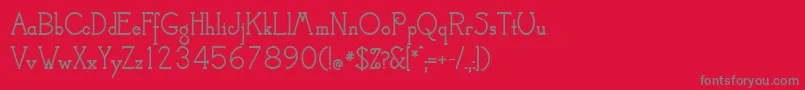 フォントCamelotMfBold – 赤い背景に灰色の文字