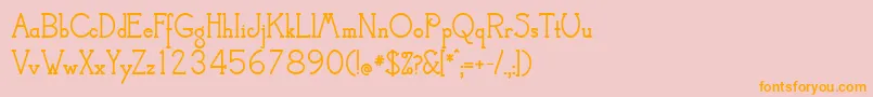 CamelotMfBold Font – Orange Fonts on Pink Background