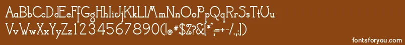 フォントCamelotMfBold – 茶色の背景に白い文字