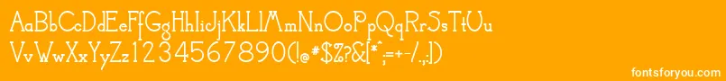 フォントCamelotMfBold – オレンジの背景に白い文字