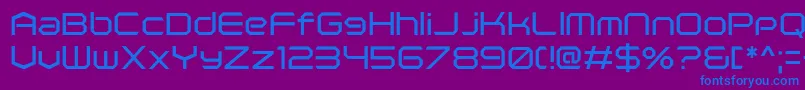 PolenticalNeonRegular Font – Blue Fonts on Purple Background