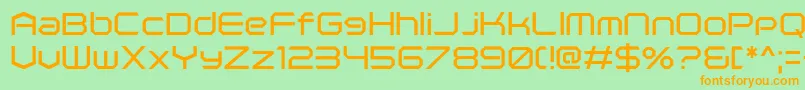 PolenticalNeonRegular Font – Orange Fonts on Green Background