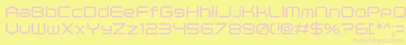 PolenticalNeonRegular Font – Pink Fonts on Yellow Background