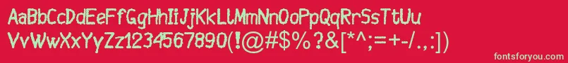 MayuragifkasItalic Font – Green Fonts on Red Background