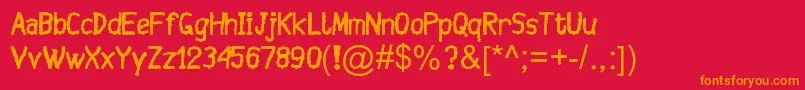 MayuragifkasItalic Font – Orange Fonts on Red Background