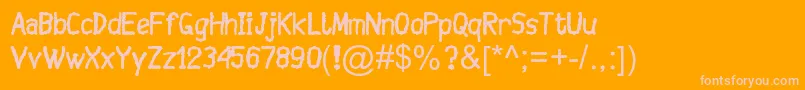MayuragifkasItalic Font – Pink Fonts on Orange Background