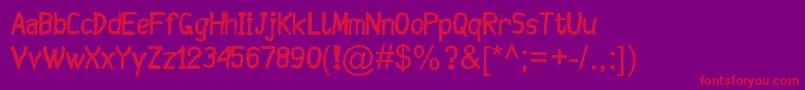 MayuragifkasItalic Font – Red Fonts on Purple Background