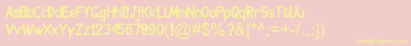 MayuragifkasItalic Font – Yellow Fonts on Pink Background