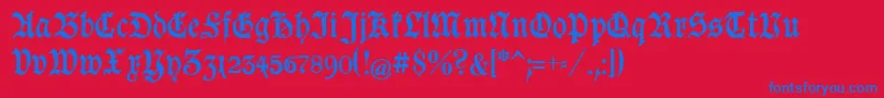 GoeschenUnz1a Font – Blue Fonts on Red Background