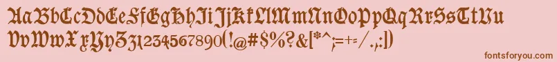 GoeschenUnz1a Font – Brown Fonts on Pink Background