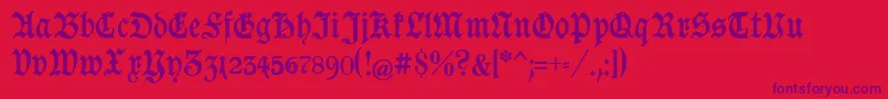 GoeschenUnz1a Font – Purple Fonts on Red Background