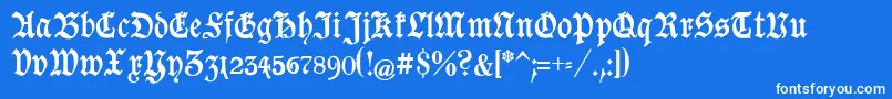 GoeschenUnz1a Font – White Fonts on Blue Background