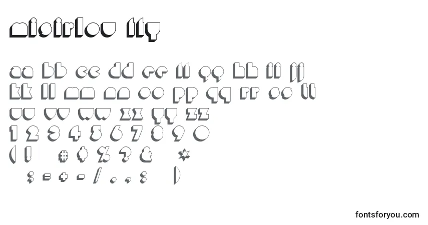 A fonte Misirlou ffy – alfabeto, números, caracteres especiais