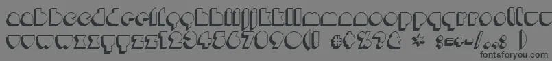 Misirlou ffy Font – Black Fonts on Gray Background