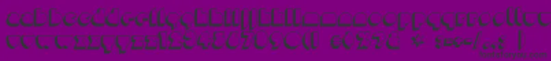 フォントMisirlou ffy – 紫の背景に黒い文字