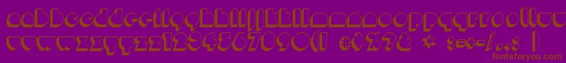 Misirlou ffy Font – Brown Fonts on Purple Background