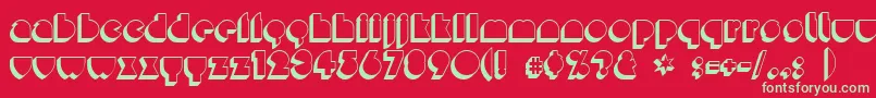 Misirlou ffy Font – Green Fonts on Red Background