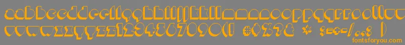 Misirlou ffy Font – Orange Fonts on Gray Background