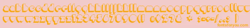 Misirlou ffy Font – Orange Fonts on Pink Background