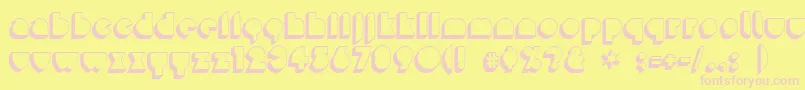 Misirlou ffy Font – Pink Fonts on Yellow Background