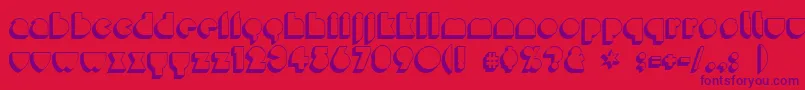 Misirlou ffy Font – Purple Fonts on Red Background