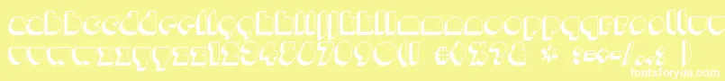 Misirlou ffy Font – White Fonts on Yellow Background