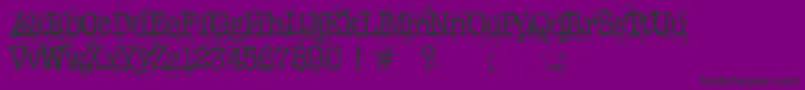 フォントSchreibmaschine – 紫の背景に黒い文字