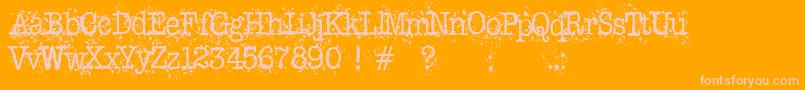 Schreibmaschine Font – Pink Fonts on Orange Background