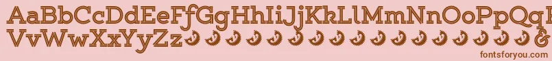 Gistuprightextrabolddemo Font – Brown Fonts on Pink Background