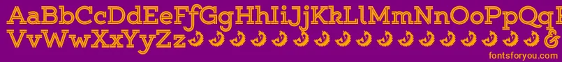 Gistuprightextrabolddemo Font – Orange Fonts on Purple Background