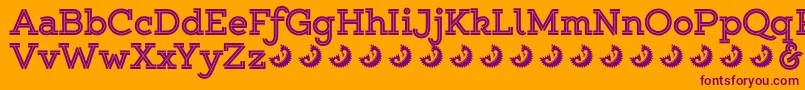 Gistuprightextrabolddemo Font – Purple Fonts on Orange Background