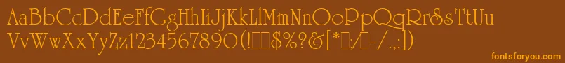 Шрифт UniversityRomanLetPlain.1.0 – оранжевые шрифты на коричневом фоне