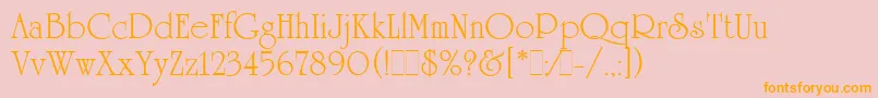 Шрифт UniversityRomanLetPlain.1.0 – оранжевые шрифты на розовом фоне