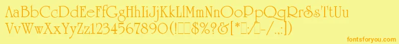 More about UniversityRomanLetPlain.1.0 Font UniversityRomanLetPlain.1.0 Font – Orange Fonts on Yellow Background