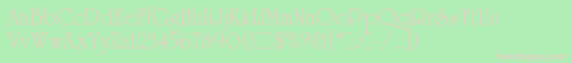 フォントUniversityRomanLetPlain.1.0 – 緑の背景にピンクのフォント