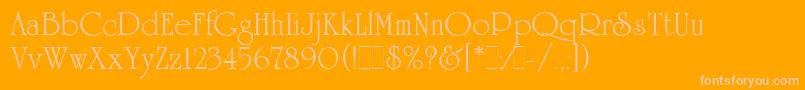Шрифт UniversityRomanLetPlain.1.0 – розовые шрифты на оранжевом фоне