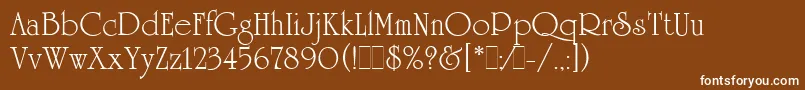 Шрифт UniversityRomanLetPlain.1.0 – белые шрифты на коричневом фоне