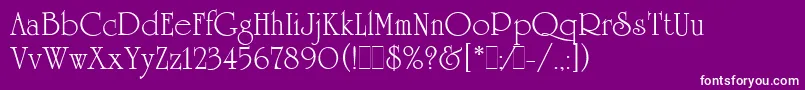 UniversityRomanLetPlain.1.0 Font – White Fonts on Purple Background