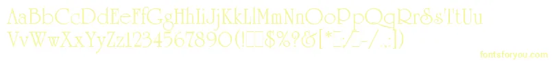 フォントUniversityRomanLetPlain.1.0 – 黄色のフォント